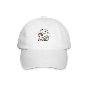Illusion d’optique art psychédélique rétro formes sexe - Casquette classique - blanc/blanc - Devant
