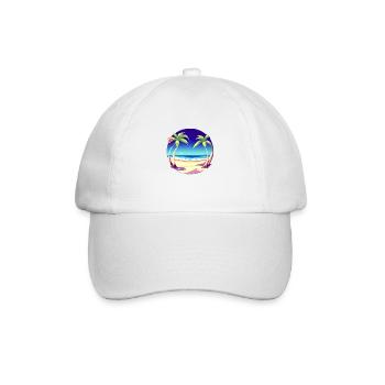 Summer Vacation Island Palm Sun Palm Beach - Baseball Cap - white/white - Front