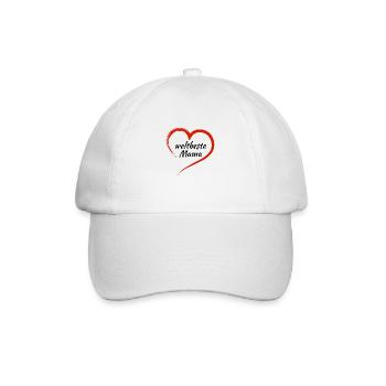weltbeste Mama - Baseballkappe - Weiß/Weiß - Vorne