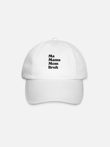 Ma Mama Mom Bruh Funny Mother's Day - Baseball Cap - white/white