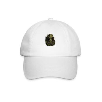 Œuvre d’art dynamique : féroce guerrier à peau verte. - Casquette classique - blanc/blanc - Devant