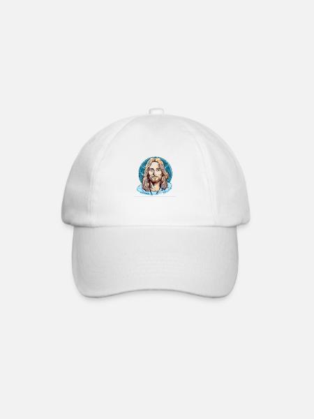 Jesus Christ #08 - Baseballkappe - Weiß/Weiß