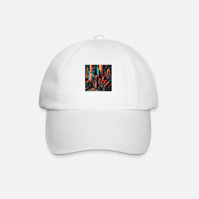 Abstract outskirts - Baseball Cap - white/white