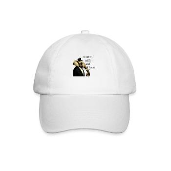 Kunst trifft auf Mode Elefanten Geschenk Shirt - Baseballkappe - Weiß/Weiß - Vorne