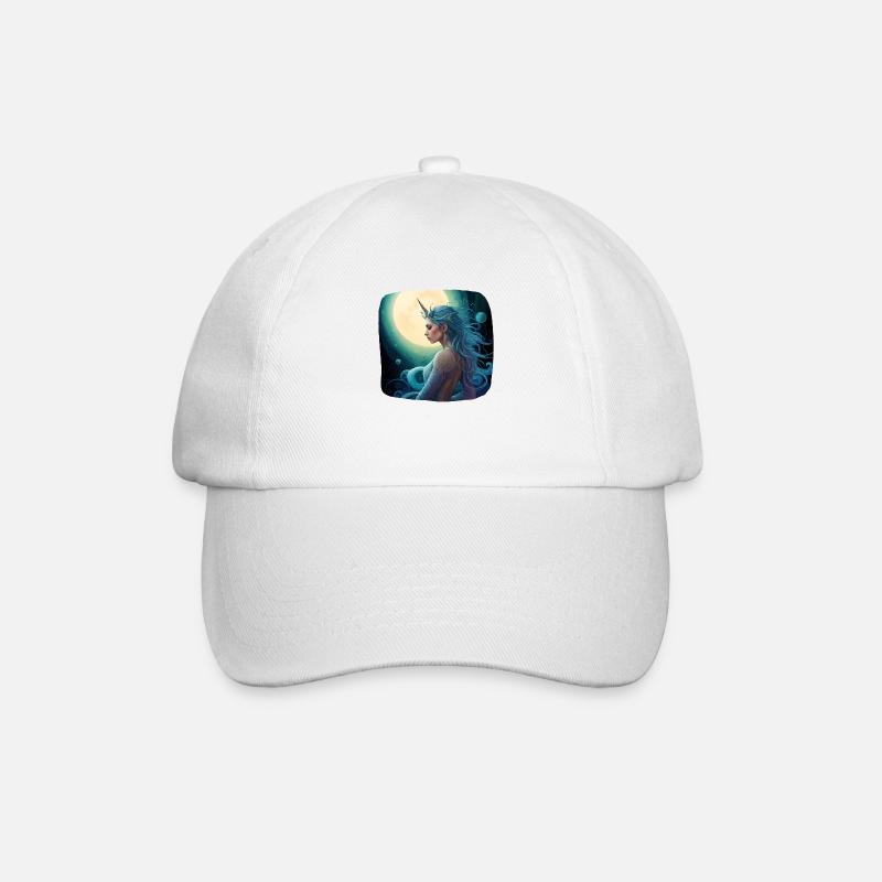 Einhorn als wunderschöne Frau - Baseballkappe - Weiß/Weiß