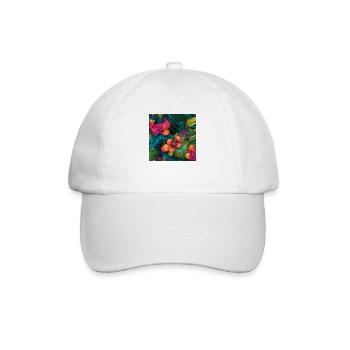 Amazing group of magic flowers - Baseball Cap - white/white - Front