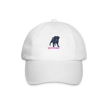 Pug Dogs Mommy Dogs Mama Pedigree Dog - Baseball Cap - white/white - Front