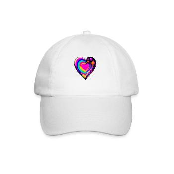 Heart - Baseball Cap - white/white - Front