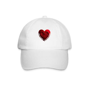 Alles vergeht, die wahre Liebe besteht - Baseballkappe - Weiß/Weiß - Vorne
