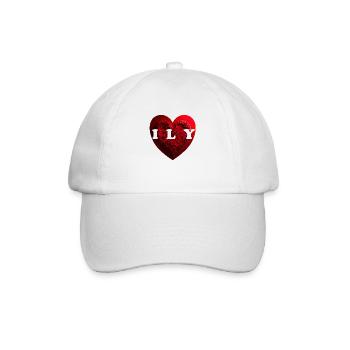 I Love You, say lovers in short form - Baseball Cap - white/white - Front