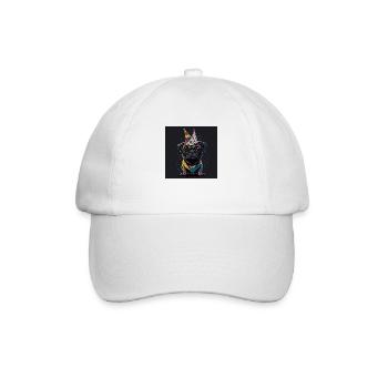Chien avec chapeau d’anniversaire - Casquette classique - blanc/blanc - Devant