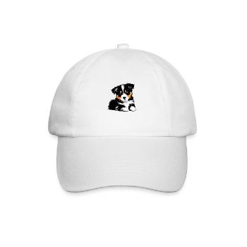 Propriétaire de chien chiot berger australien - Casquette classique - blanc/blanc - Devant
