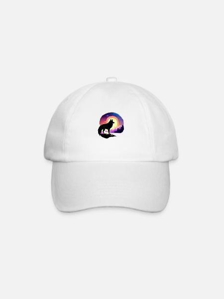 Loup, Montagnes, Forêt, Nature, Nature - Casquette classique - blanc/blanc