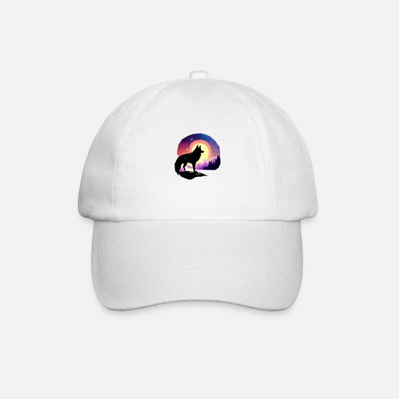 Loup, Montagnes, Forêt, Nature, Nature - Casquette classique - blanc/blanc