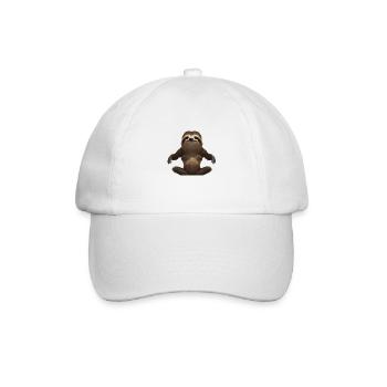 Yoga Asana Yoga Sport Sloth Yogi Yoga Trainer - Casquette classique - blanc/blanc - Devant