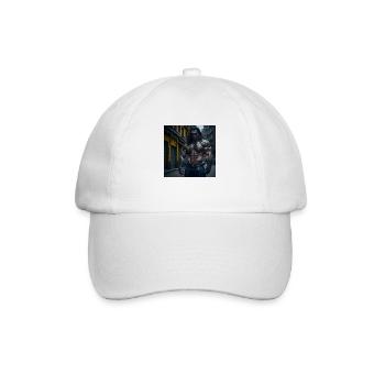 Future Cyberpunkt Warrior - Baseballkappe - Weiß/Weiß - Vorne