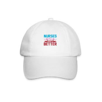 Nurses make it better - Baseball Cap - white/white - Front