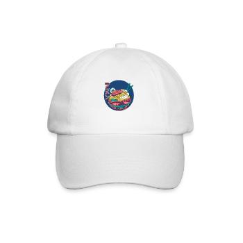 crazy ramen - Baseball Cap - white/white - Front