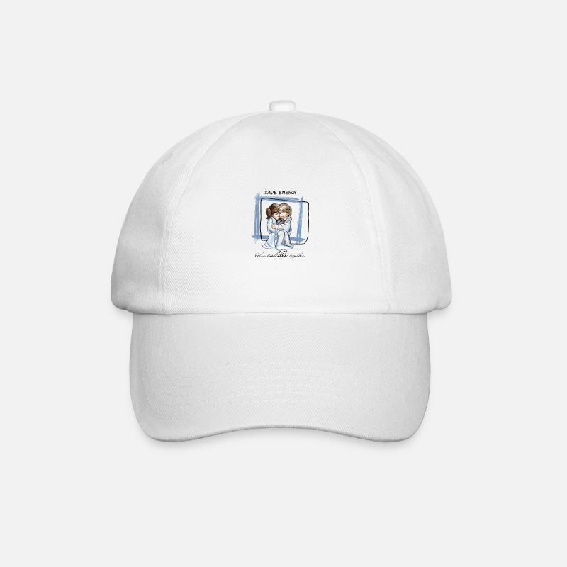 let s cuddle together - Baseball Cap - white/white