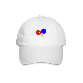 Pair Of Table Tennis Bats - Baseball Cap - white/white - Front