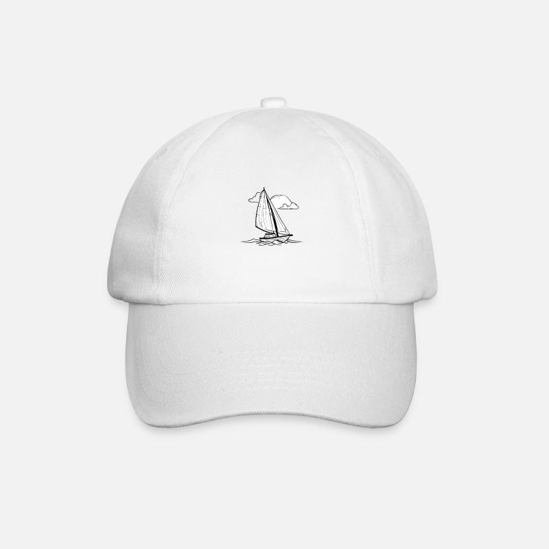 Sailing Ship Sailing Sailing Sailing Sailing Sailboat - Baseball Cap - white/white