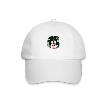 Guitare Instrument pincé Guitariste d’instruments de musique - Casquette classique - blanc/blanc - Devant