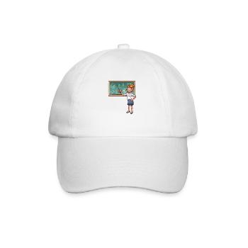 Enseignante de dessin animé - Casquette classique - blanc/blanc - Devant