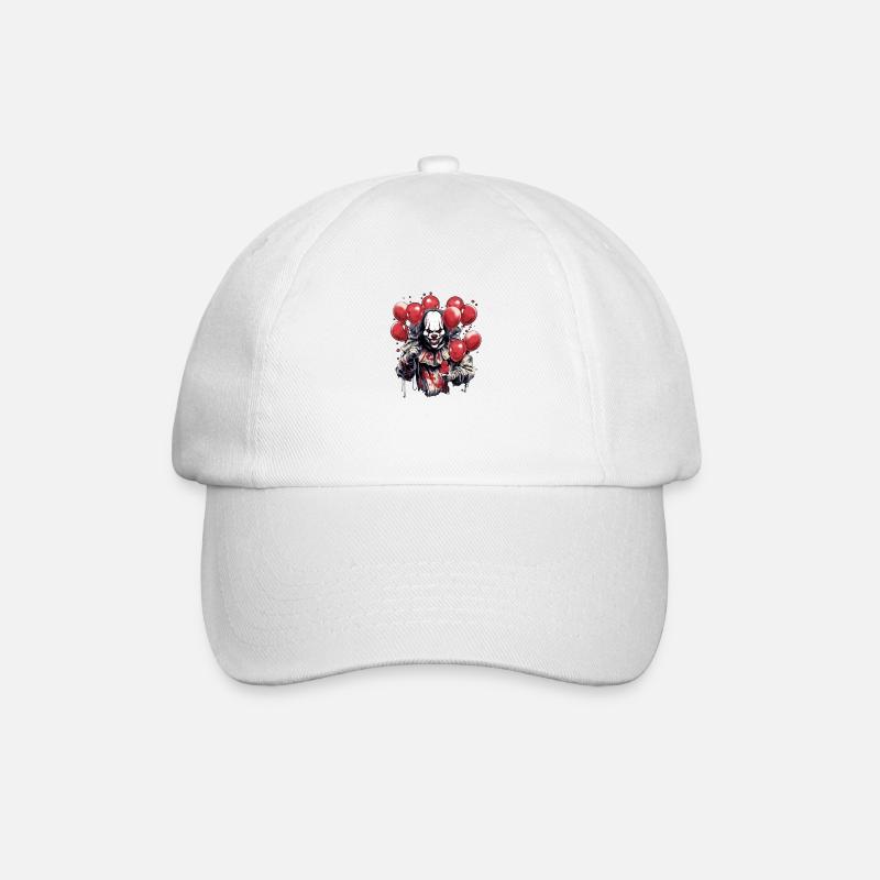 Diabolical clown - a terrifying design - Baseball Cap - white/white