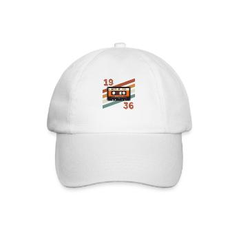 1936 retro vintage anniversary - Baseball Cap - white/white - Front