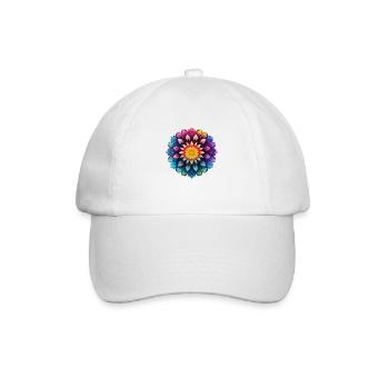 Mandala Psychédélique Floral Multicolore - Casquette classique - blanc/blanc - Devant