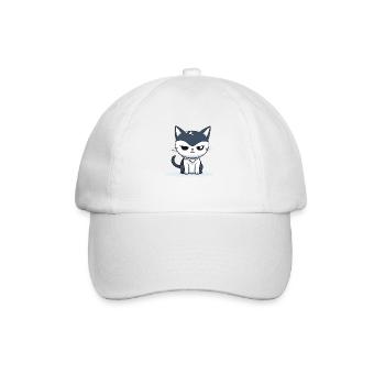 Purr Moment Cat - Baseball Cap - white/white - Front
