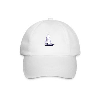 Segeln Segelsport Segelboot Segler Segelschiff - Baseballkappe - Weiß/Weiß - Vorne