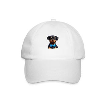 Rottweiler Chien Chiot Chiens Rottweiler Chiot - Casquette classique - blanc/blanc - Devant