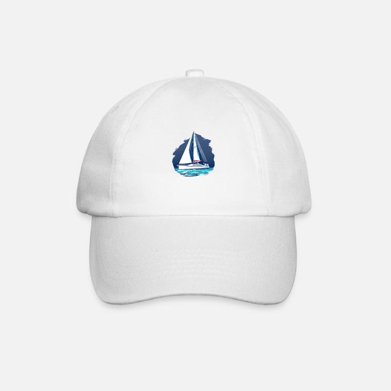 Sailing Sailing Ship Sailboat Sailing Sailing Sailor - Baseball Cap - white/white