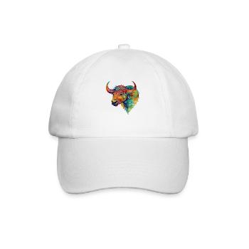 Bullo der Stier - Baseballkappe - Weiß/Weiß - Vorne