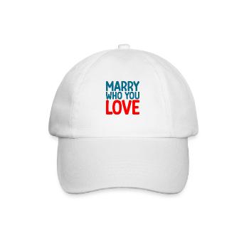 Marry Who You Love - Baseballkappe - Weiß/Weiß - Vorne