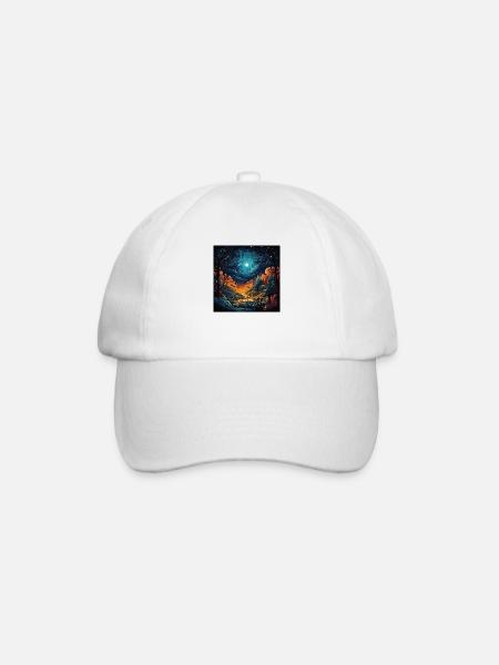 Forêt la nuit - Casquette classique - blanc/blanc