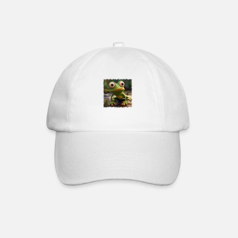 Süßer Frosch - Baseballkappe - Weiß/Weiß