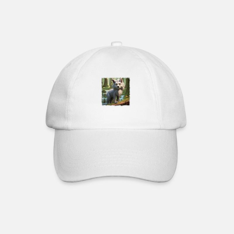 Cool Wolf - Baseball Cap - white/white