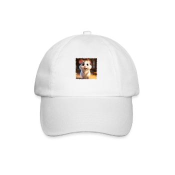 Cute hamster - Baseball Cap - white/white - Front