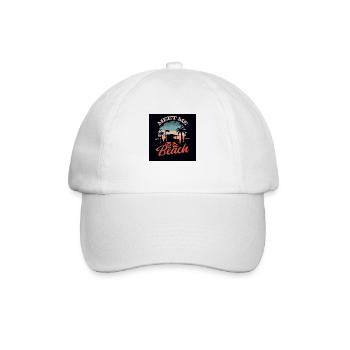 Meet me at the beach - Baseball Cap - white/white - Front