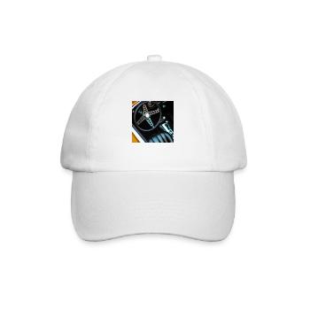 cooles vintage design eines Sport Autos - Baseballkappe - Weiß/Weiß - Vorne