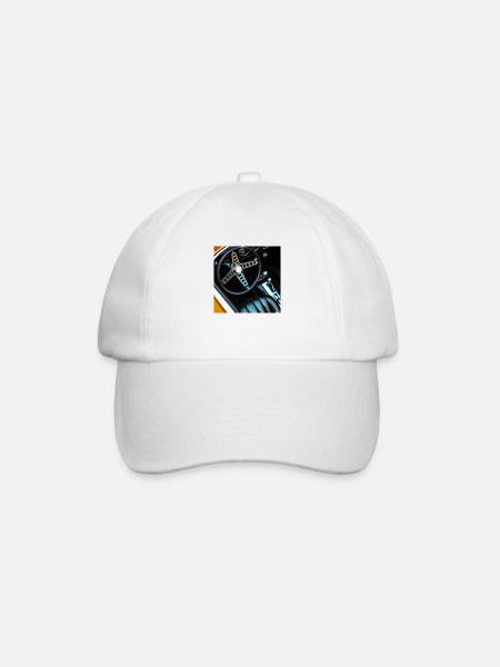 cooles vintage design eines Sport Autos - Baseballkappe - Weiß/Weiß