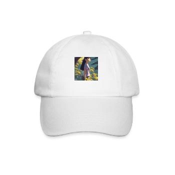 Anime Girl Forrest - Baseballkappe - Weiß/Weiß - Vorne