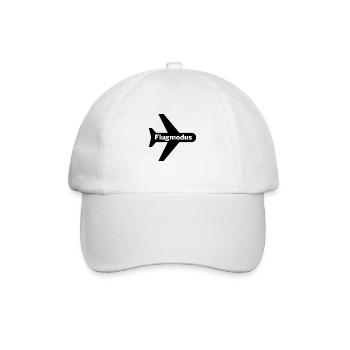 Flugmodus - Baseballkappe - Weiß/Weiß - Vorne