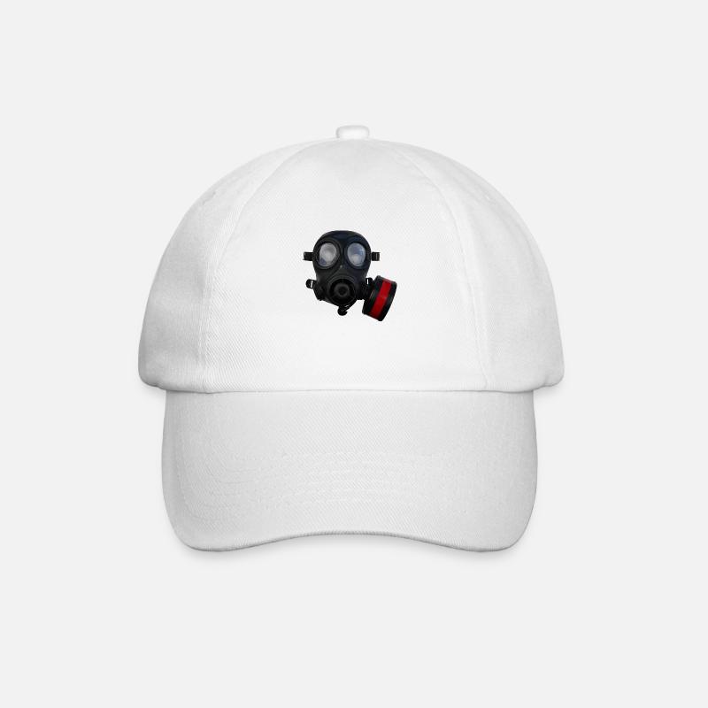 S10 Gasmaske - Baseballkappe - Weiß/Weiß