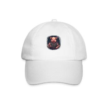 love mammal birthday present cute guinea pig - Baseballkappe - Weiß/Weiß - Vorne
