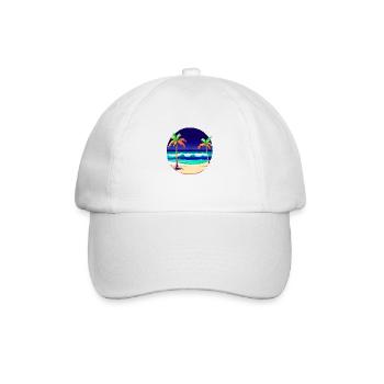 Palm Island Summer Holiday Palm Trees Sun Beach - Casquette classique - blanc/blanc - Devant