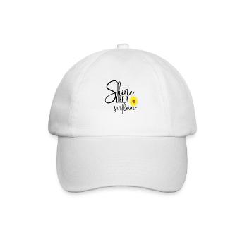 Shine Like a Sunflower - Baseballkappe - Weiß/Weiß - Vorne
