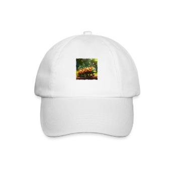 cute caterpillar - Baseball Cap - white/white - Front